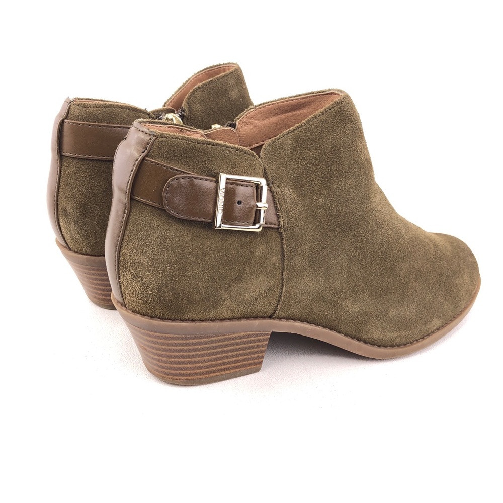 Vionic Millie Green Leather Ankle Boots 6.5 - Picture 6 of 11